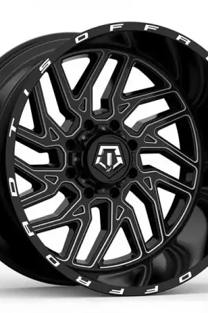 26" TIS Wheels 544BM Gloss Black Milled Off-Road Rims Super Sale