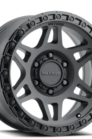 17" Method Wheels 312 Matte Black with Gloss Black Lip Off-Road Rims Free Returns