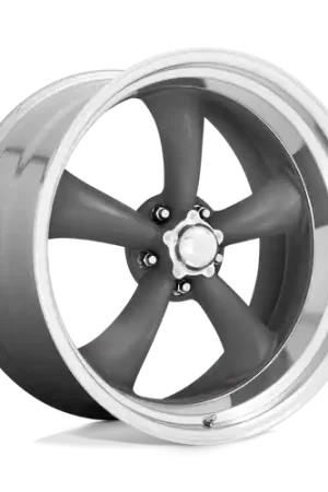 American Racing Vintage VN215 CLASSIC TORQ THRUST II 5X114.3 15X8 +0 MAG GRAY MACHINED LIP Special Offer