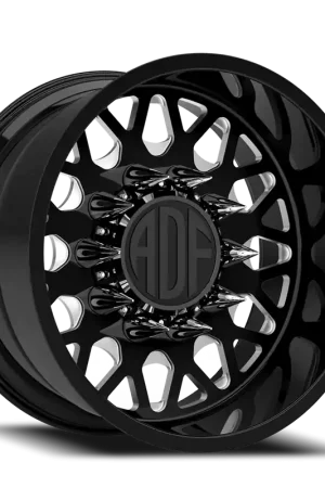 Adf Hot Shot Wheel 22x12 8x180 Gloss Black/Machined -40mm - MINIMUM PURCHASE OF 4 - FREE T-SHIRT INCLUDED! Final Sale