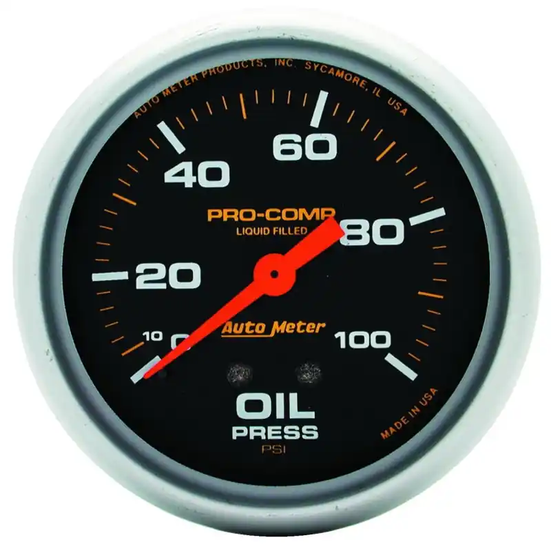 Handmade Autometer Liquid Filled Mechanical 66.7mm 0-100 PSI Oil Pressure Gauge
