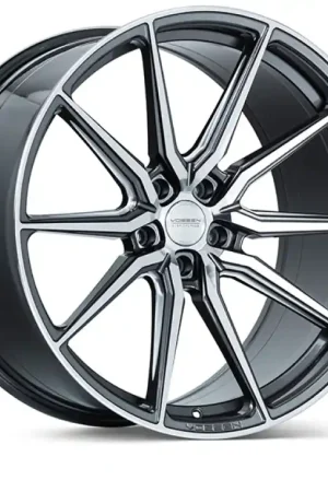 Vossen HF-3 20x10.5 / 5x120 / ET42 / Deep Face / 72.56 - Gloss Graphite Polished Wheel Clearance