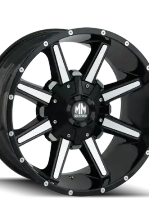 Warranty Included Mayhem 8104 Arsenal 17x9 / 6x135 BP / 18mm Offset / 106mm Hub Black/Machined Face Wheel