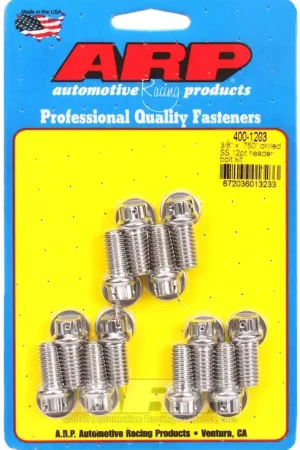 ARP 3/8 x .750 Drilled Stainless Steel Header Bolt Kit - 12 Point Head for Automotive Applications Viral