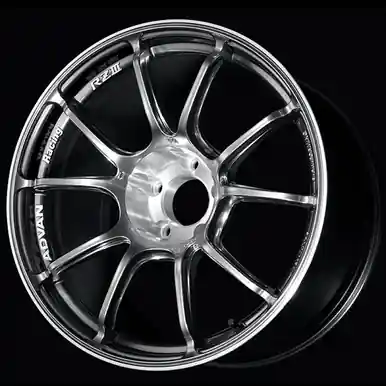 Advan RZIII 18x8.5 / +30 Offset / 5x114.3 BC / 73mm Bore / Hyper Platinum Black & Diamond Cut - YAJ38H30EHPC Worldwide Shipping